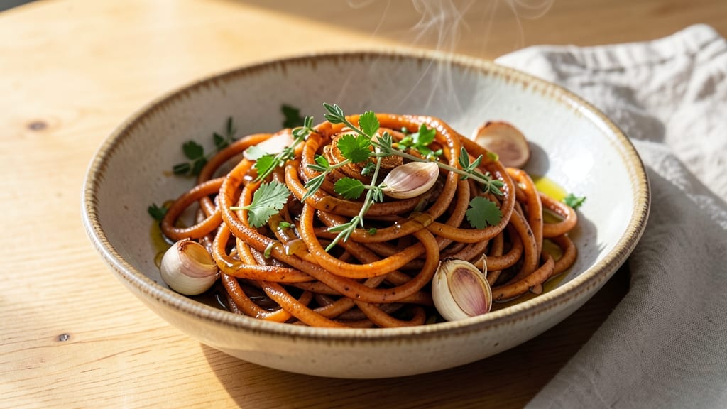 Sweet Potato Noodles Recipe Vegetarian: Caramelized Sweetness With Nutty Herb Swirl