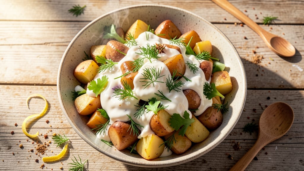 Armenian Potato Salad Recipe: Herb-Infused Brightness With Crunchy Celery Crown