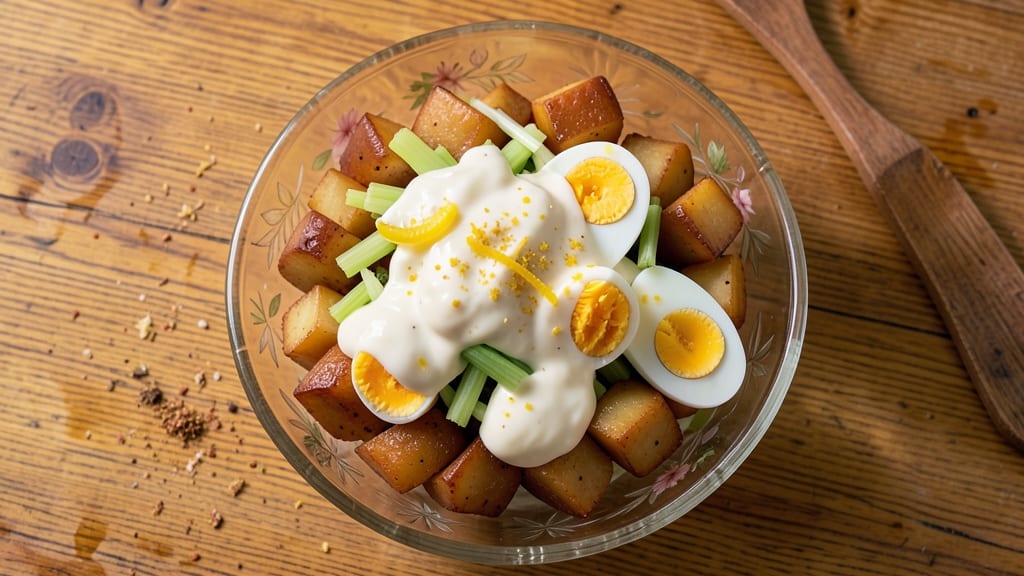1950s Potato Salad Recipe With Mayonnaise: Retro Creaminess With Crisp Celery Bites