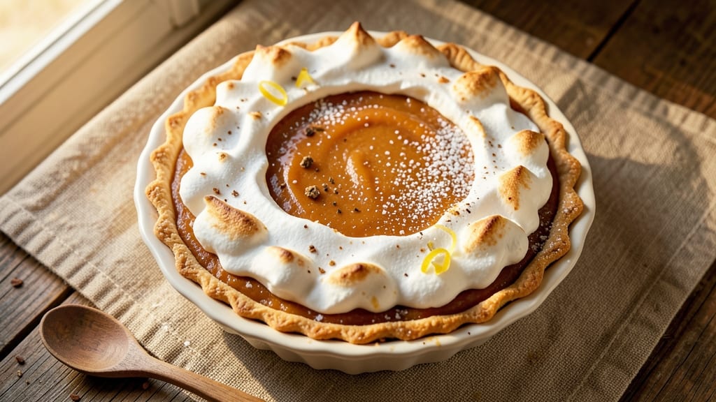 Sweet Potato Pie With Marshmallow Meringue Recipe: Fluffy Topping That Never Burns