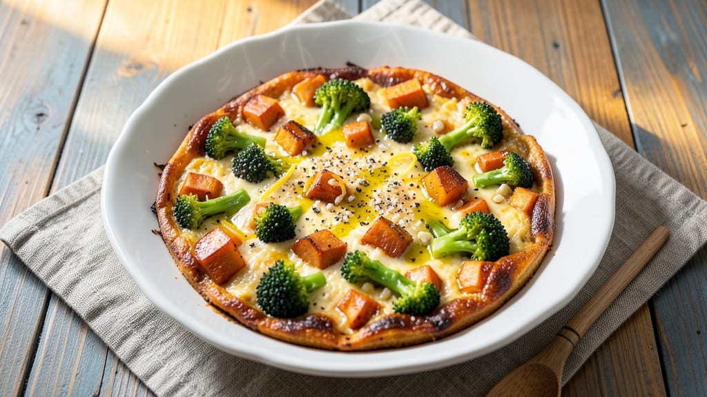 Sweet Potato and Broccoli Frittata Recipe: Crispy Top, Silky Veggie Heart