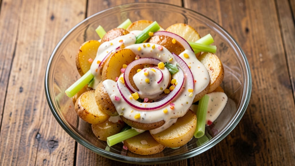 Mrs Gerry's Potato Salad Recipe: Celery-Crusted Creaminess With Mustard-Kissed Crunch