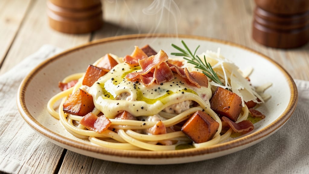 Sweet Potato Carbonara Recipe: Sweet Potato Twist on Classic Pasta