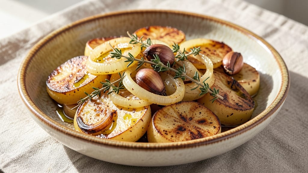 Vegan Potato and Onion Recipe: One-Pan Roasted Crunch With Caramelized Sweetness