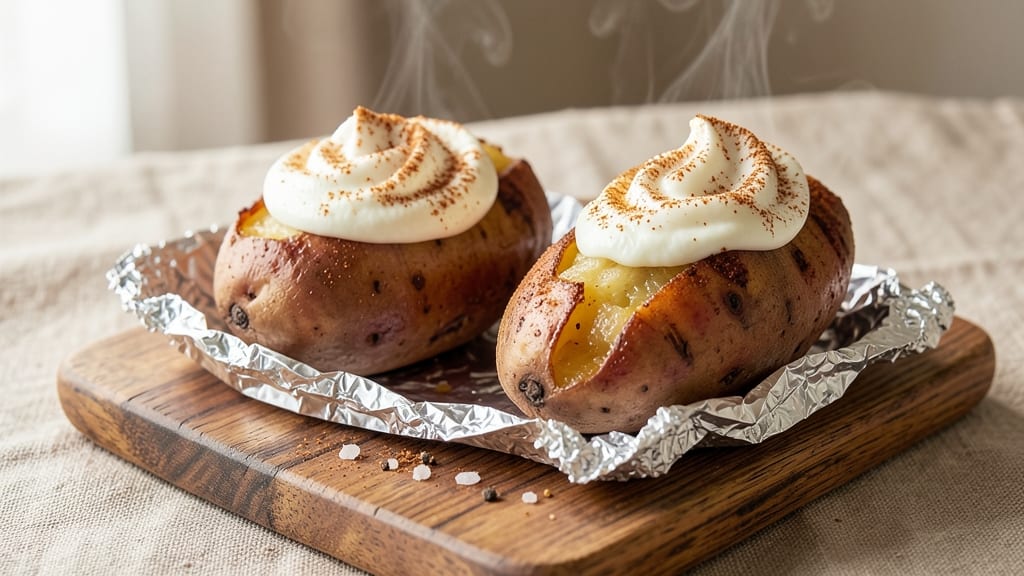 Baked Sweet Potato Recipe With Aluminum Foil: Crispy Crown and Buttery Soft Centers