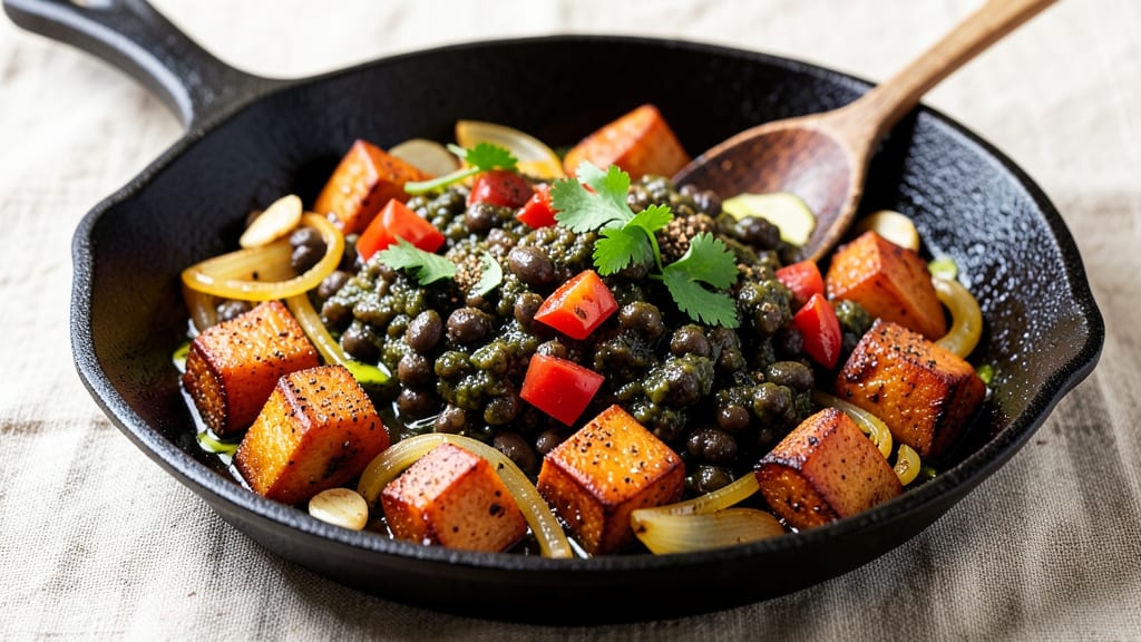 Sweet Potato Taco Skillet Recipe: Smoky Cumin-Kissed Crunch Over Melty Cheese