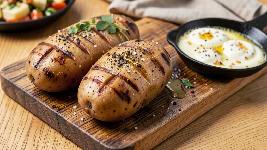 Baked Potato on Gas Grill Recipe: Charred Crust and Fluffy Hearts in 20 Minutes