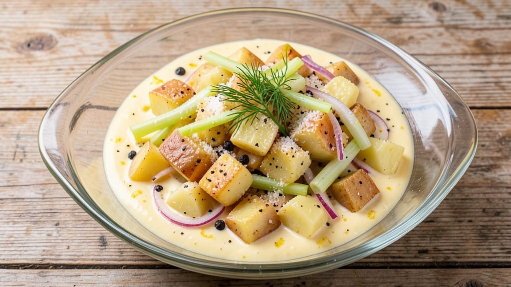 All-American Potato Salad Recipe: Bold Mayo, Crisp Celery, and Mustard Kick