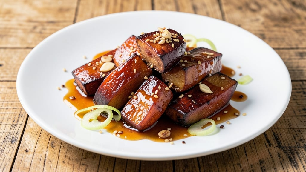 Asian Style Sweet Potato Recipe: Glazed With Honey Soy and Toasted Sesame Crunch