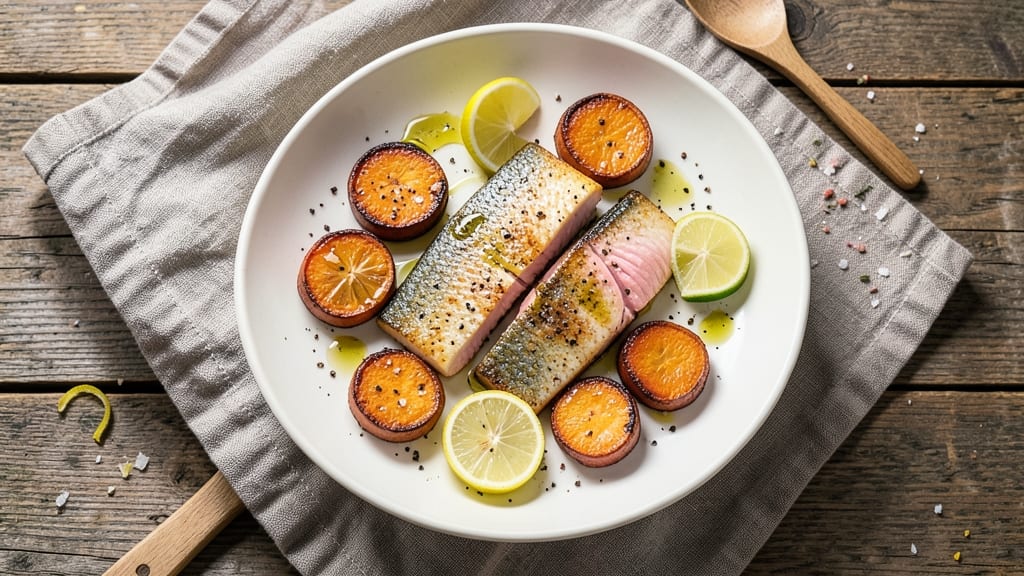 Trout and Sweet Potato Recipe: Pan-Seared Fish with Caramelized Root Crunch