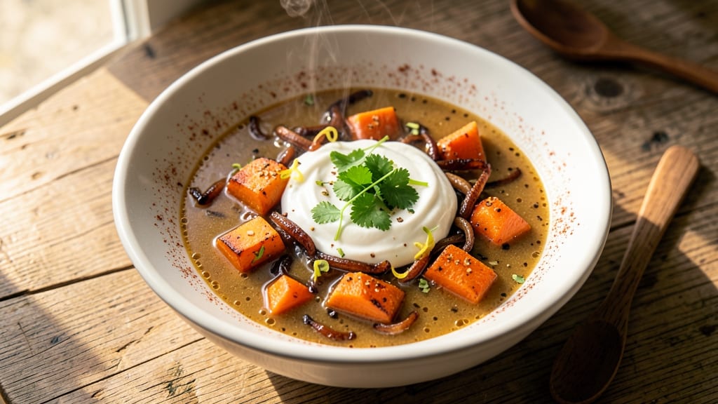 Sweet Potato and Onion Soup Recipe: Velvety Spiced Blend With Caramelized Depth