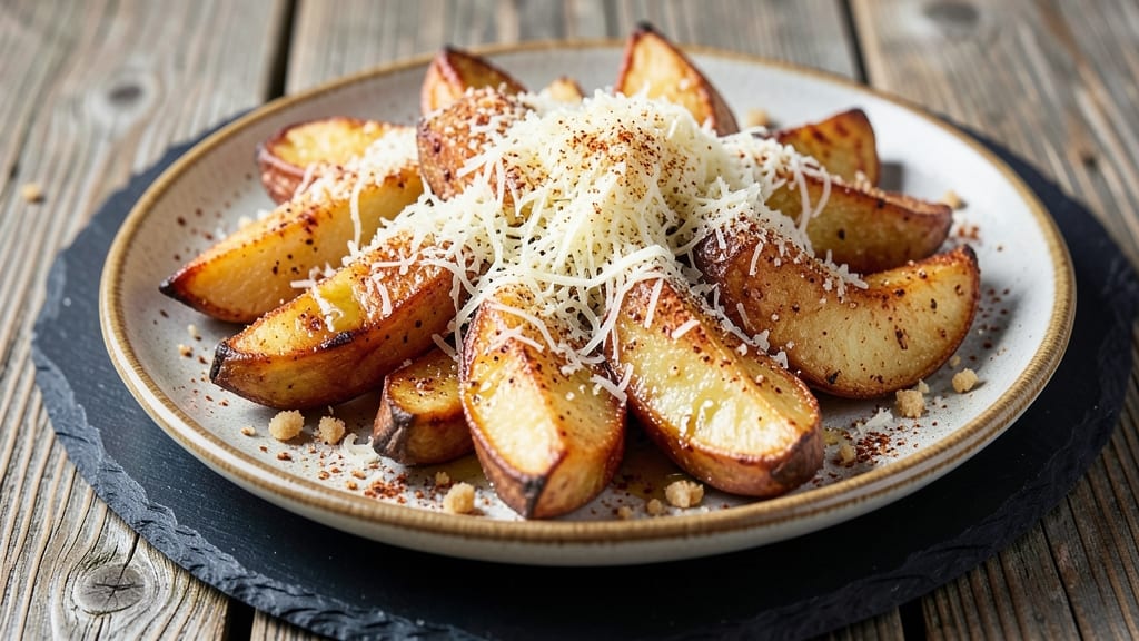 Baked Garlic Parmesan Potato Wedges Tasty Recipe: Crispy Exteriors and Melted Cheese Magic