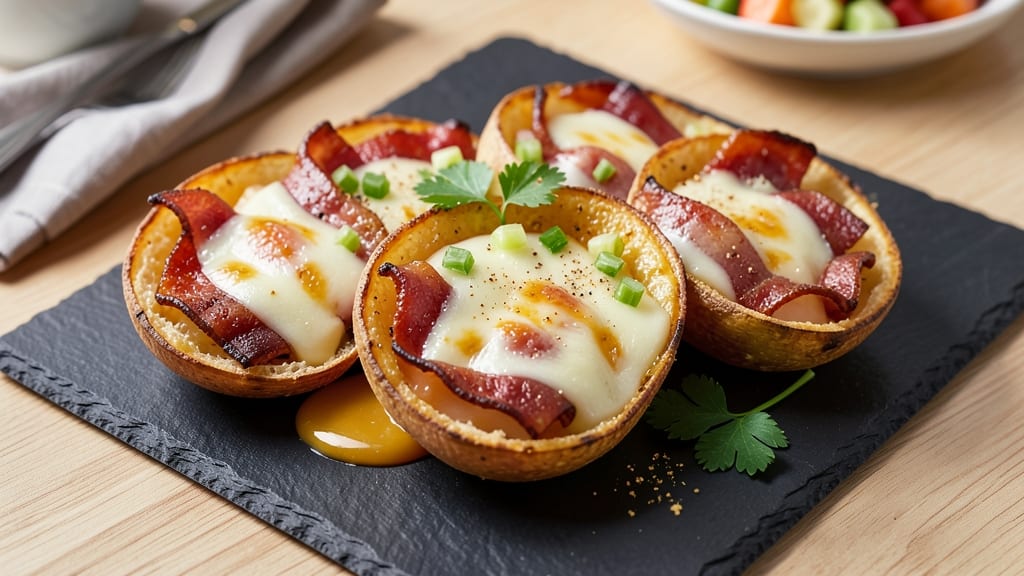 Bacon Cheddar Potato Skins Recipe: Crispy Celery Crown Over Smoky Cheese Bliss