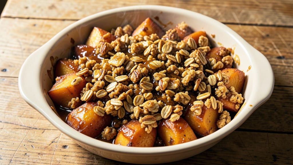Sweet Potato Casserole Crumble Recipe: Buttery Crunch Over Silky Spiced Filling