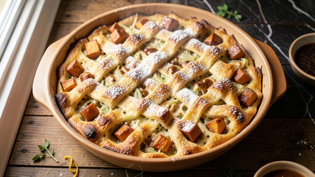 Sweet Potato Puff Casserole Recipe: Fluffy Celery Crown Topped With Nutmeg-Spiced Cream Cheese