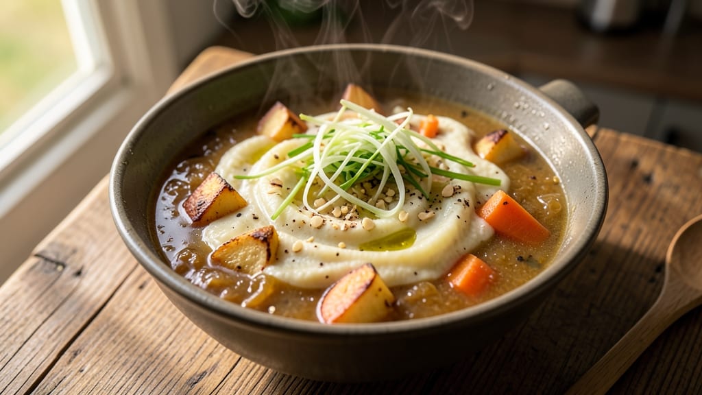 Add Potato Soup Recipe: Creamy Velouté With Caramelized Onion Depth