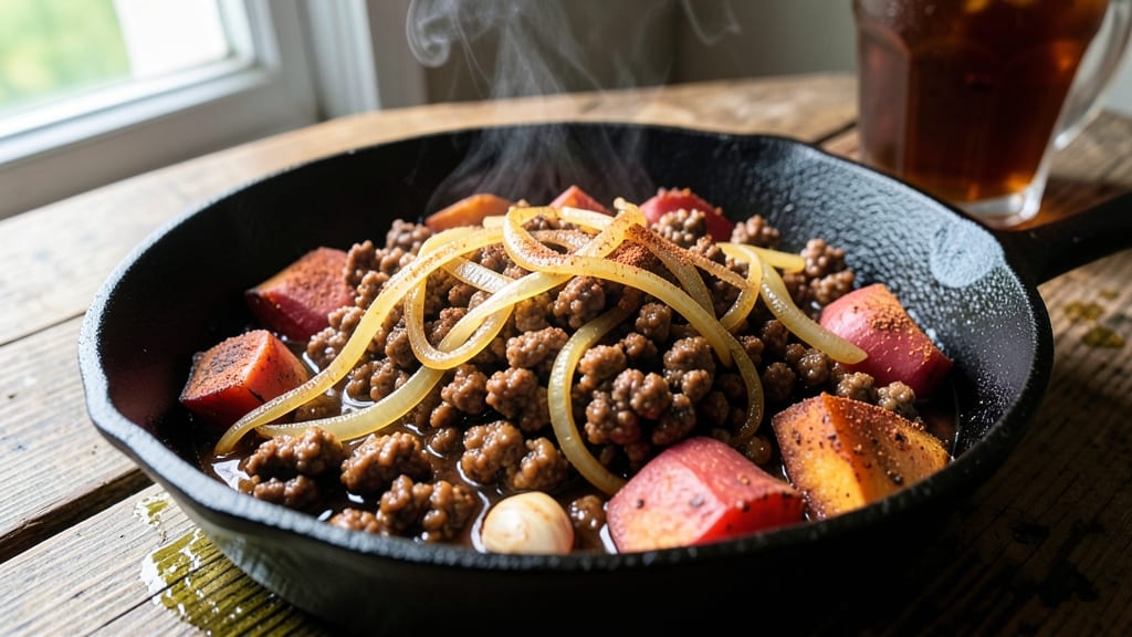 Southwest Skillet Ground Beef and Sweet Potato Recipe: Smoky Cumin and Charred Spice Harmony